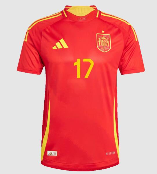 (image for) WILLIAMS JR. #17 Spain Home Jersey Player Version Euro 2024